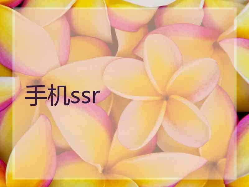 手机ssr