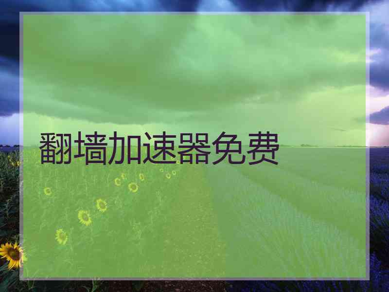 翻墙加速器免费