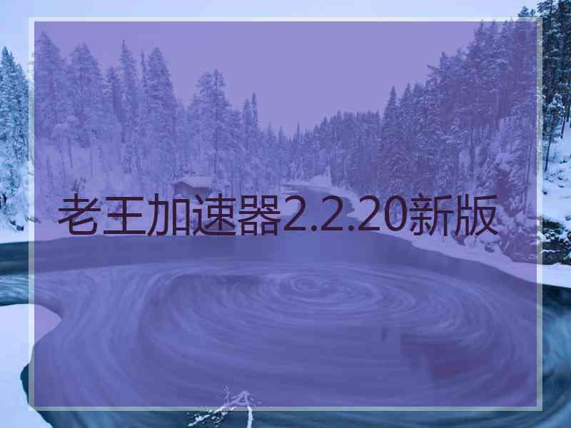 老王加速器2.2.20新版