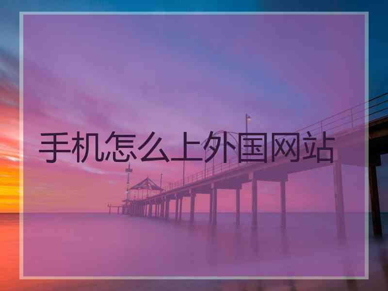 手机怎么上外国网站