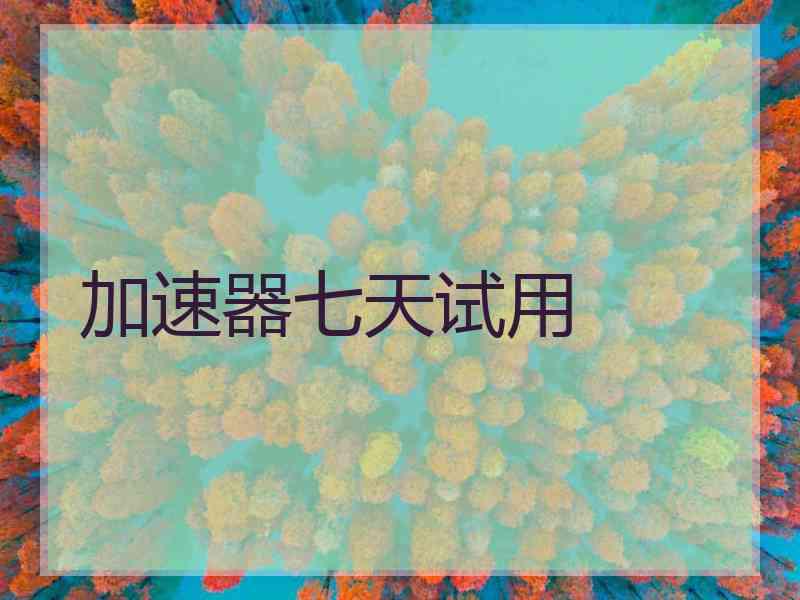 加速器七天试用