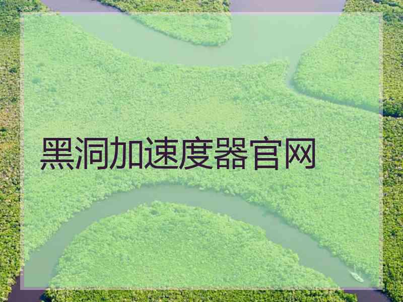 黑洞加速度器官网