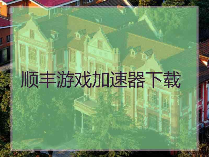 顺丰游戏加速器下载