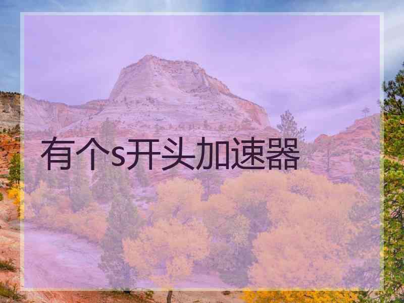 有个s开头加速器