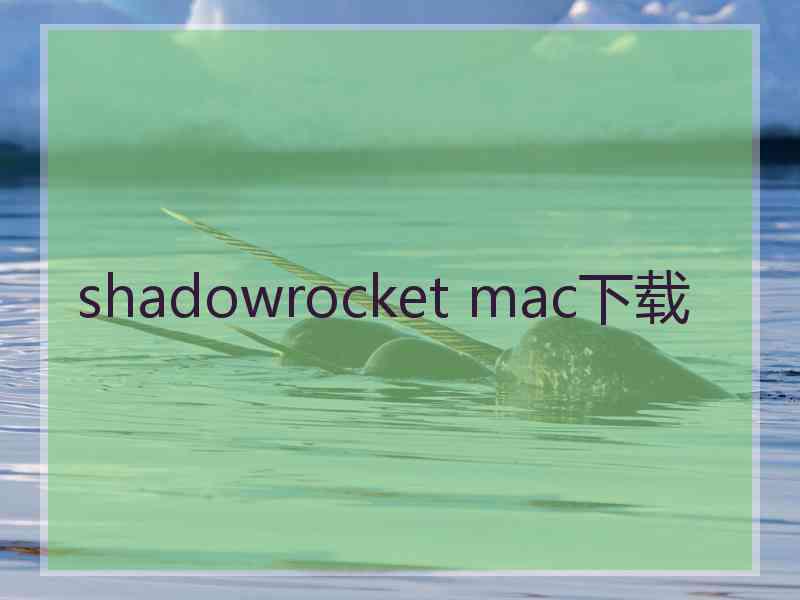 shadowrocket mac下载