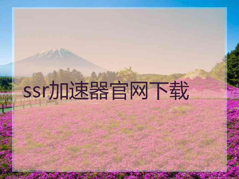 ssr加速器官网下载