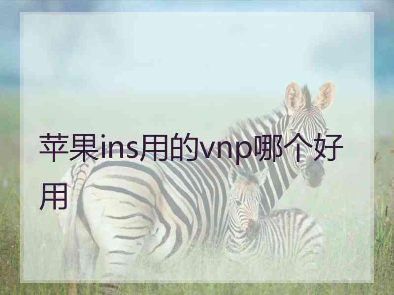 苹果ins用的vnp哪个好用