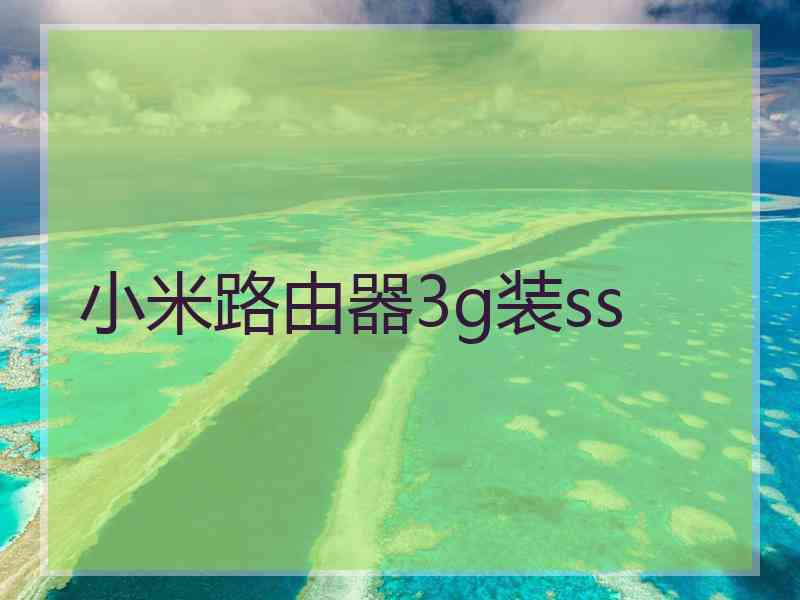 小米路由器3g装ss