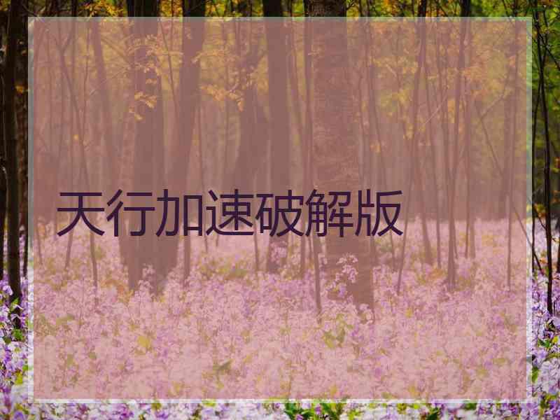 天行加速破解版