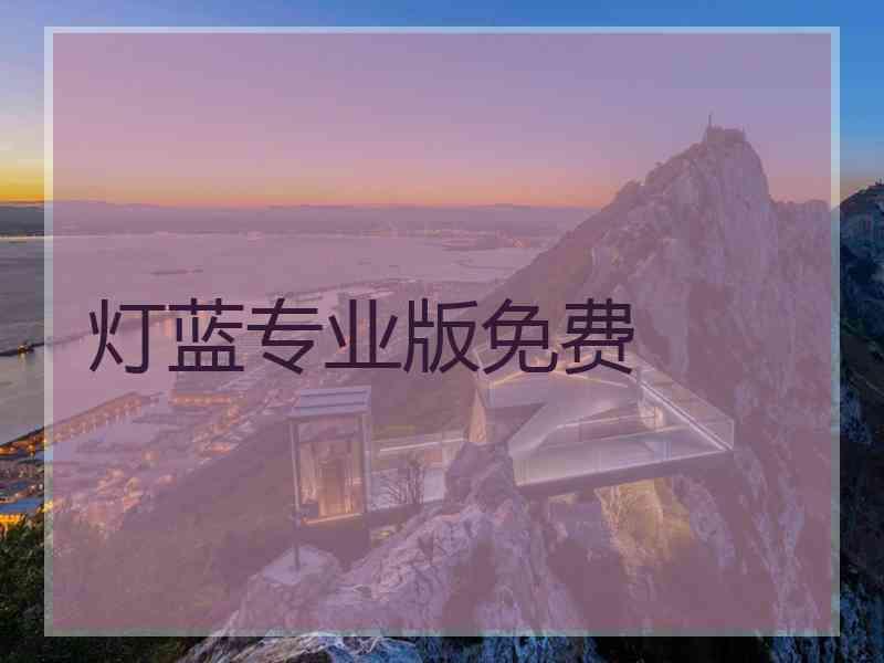 灯蓝专业版免费
