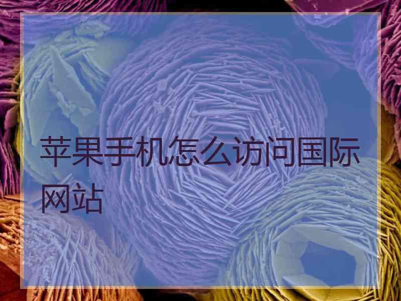 苹果手机怎么访问国际网站