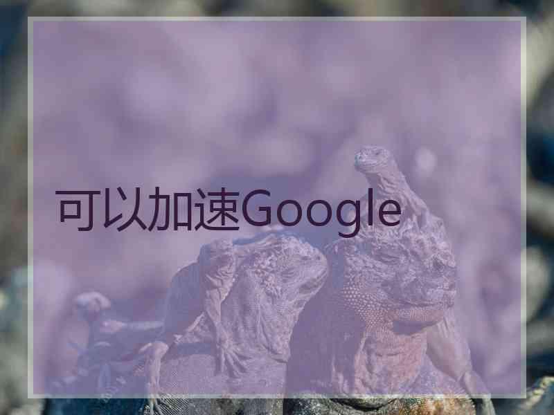 可以加速Google