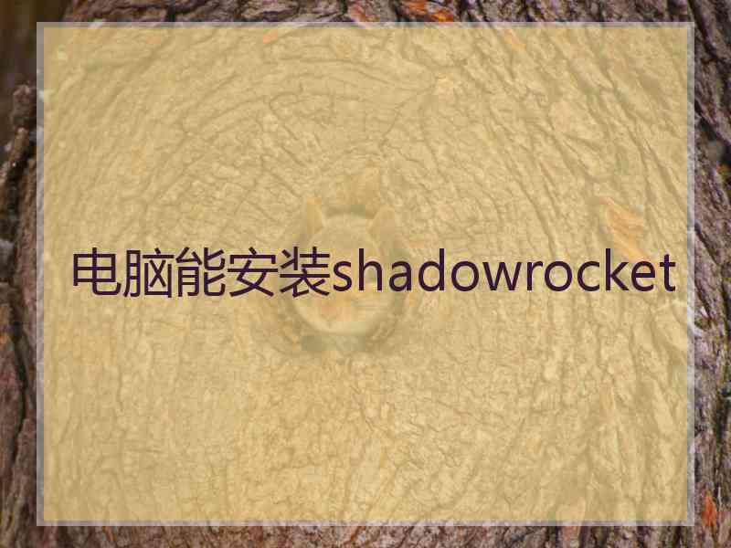 电脑能安装shadowrocket