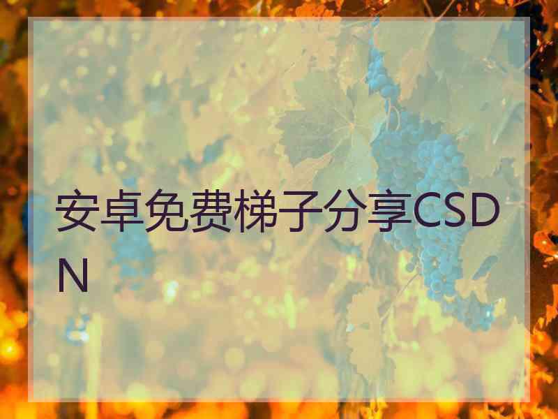 安卓免费梯子分享CSDN