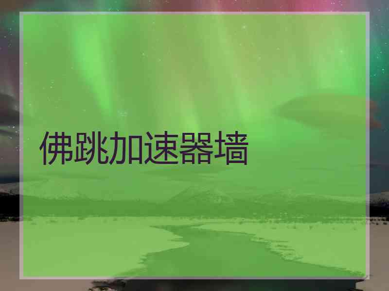 佛跳加速器墙